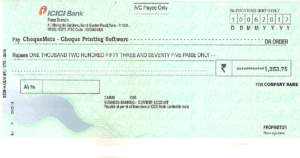 ChequeMate - Cheque Printing Software ICICI Bank
